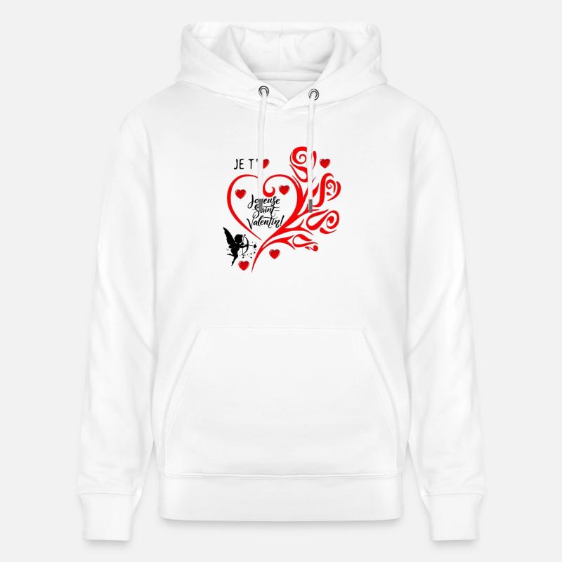 bonne st valentin - Sweat à capuche bio CRUISER Stanley/Stella Unisexe - blanc