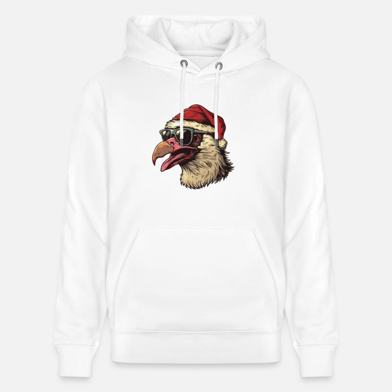 Harpie oiseau Noël drôle - Sweat à capuche bio CRUISER Stanley/Stella Unisexe - blanc