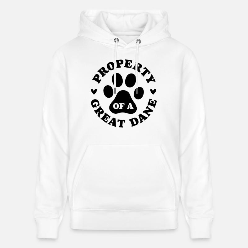 Propriété d’un dogue allemand - Sweat à capuche bio CRUISER Stanley/Stella Unisexe - blanc