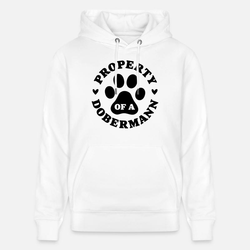 Eigentum eines Dobermanns - Stanley/Stella Unisex Bio-Hoodie CRUISER  - Weiß