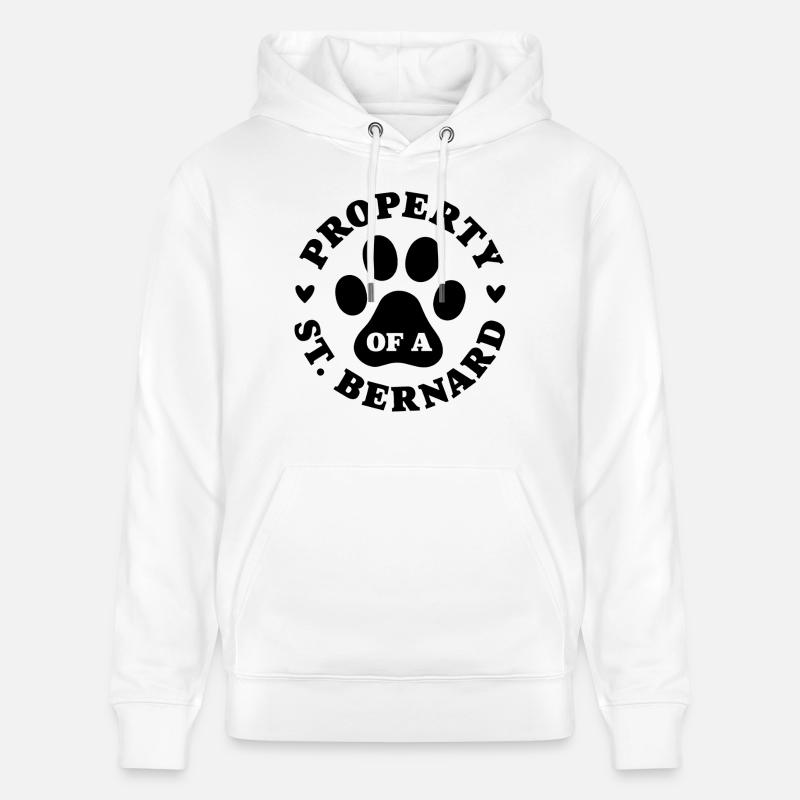 Propriété d’un Saint-Bernard - Sweat à capuche bio CRUISER Stanley/Stella Unisexe - blanc