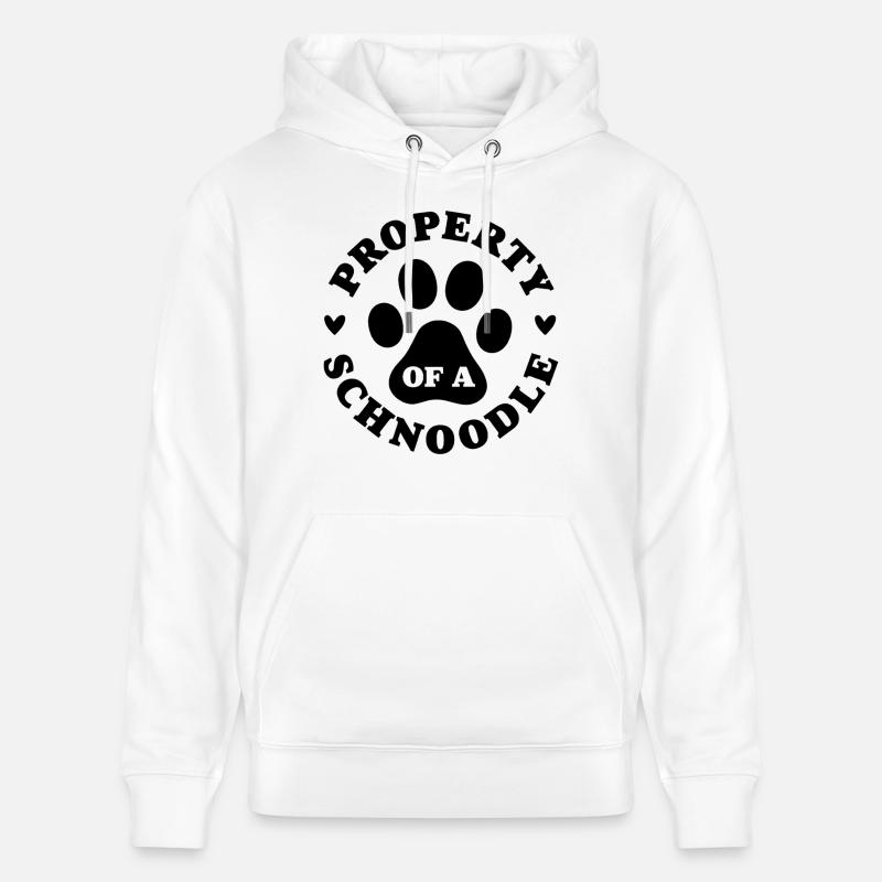 Propriété d’un Schnoodle - Sweat à capuche bio CRUISER Stanley/Stella Unisexe - blanc