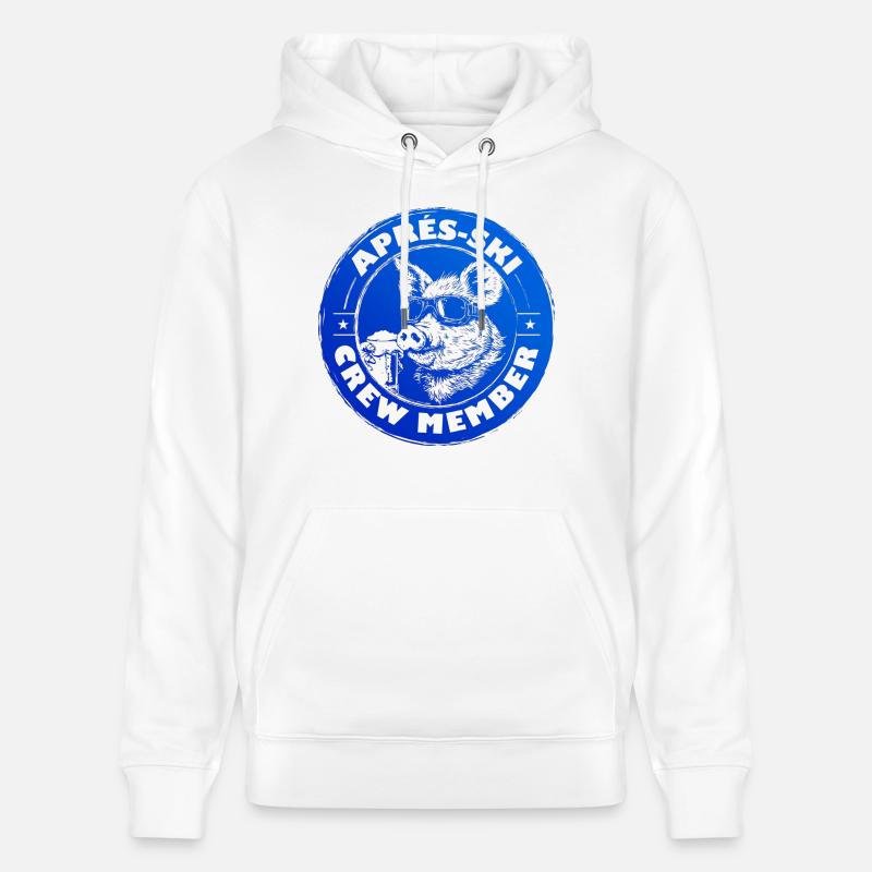 Pig après-ski semer l’équipe Dire - Sweat à capuche bio CRUISER Stanley/Stella Unisexe - blanc