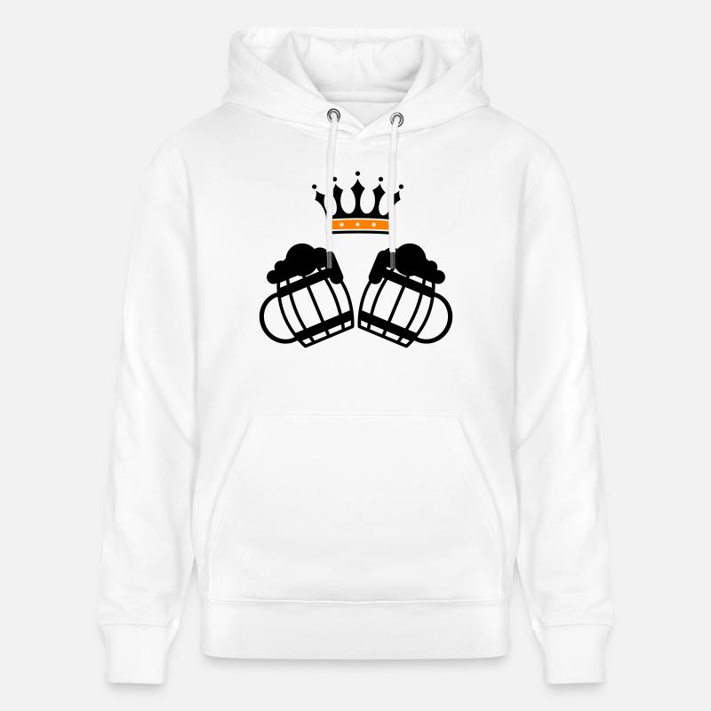 Couronne de bière - Sweat à capuche bio CRUISER Stanley/Stella Unisexe - blanc