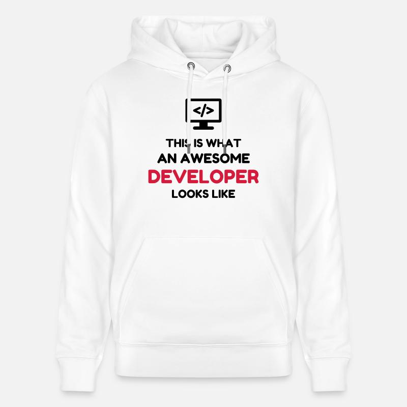 développeur / informatique / informaticien / - Sweat à capuche bio CRUISER Stanley/Stella Unisexe - blanc