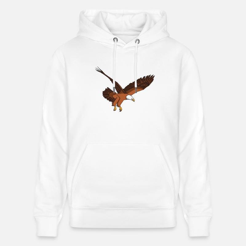 Eagle Eagle Bald Eagle - Stanley/Stella CRUISER Unisex Organic Hoodie - white