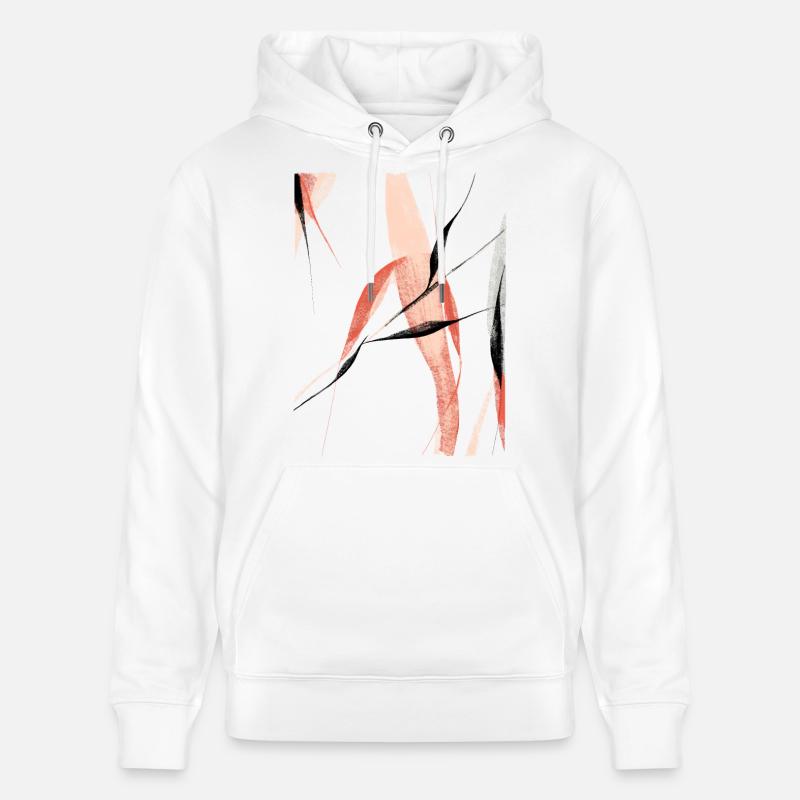 Branches de saule abstraites - Sweat à capuche bio CRUISER Stanley/Stella Unisexe - blanc