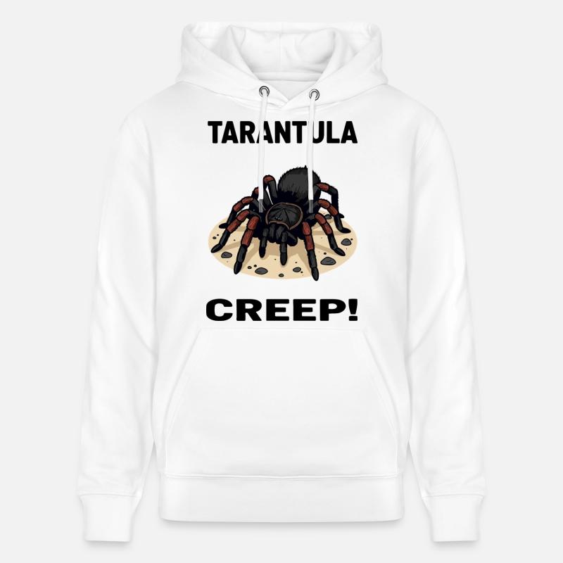 Mygale Creep Tarantula Araignée Exotique - Sweat à capuche bio CRUISER Stanley/Stella Unisexe - blanc