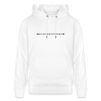 being old people age - Stanley/Stella CRUISER Unisex Organic Hoodie - white - Front - Alina (178cm) & Michal (187cm)