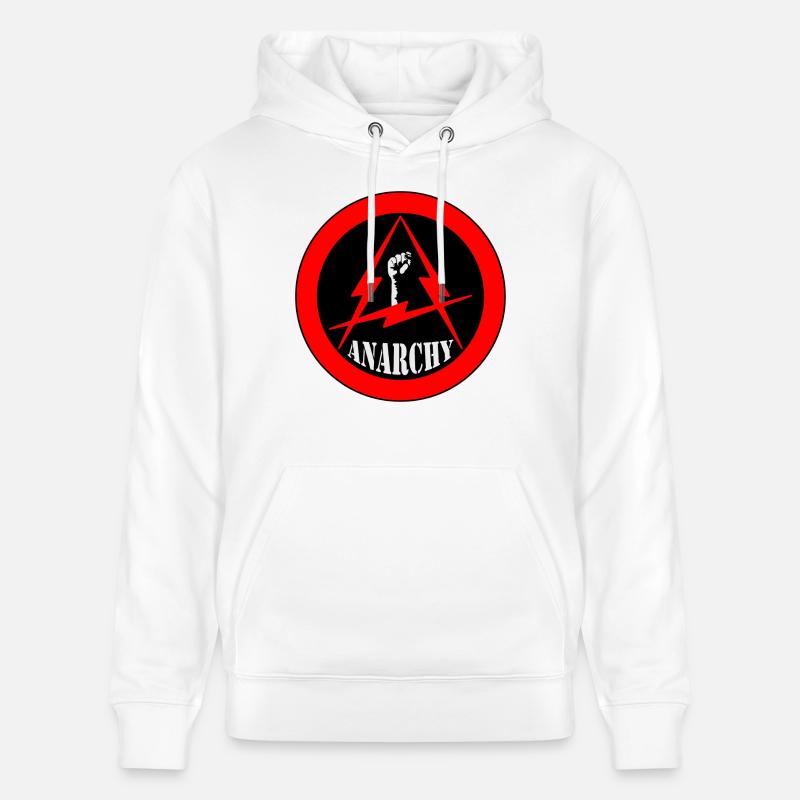 anarchy rouge - Sweat à capuche bio CRUISER Stanley/Stella Unisexe - blanc