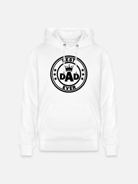 best dad ever - Stanley/Stella CRUISER Unisex Organic Hoodie - white