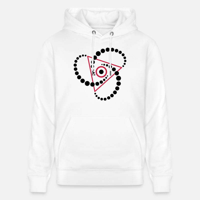 Cercle 6 | crop circle - Sweat à capuche bio CRUISER Stanley/Stella Unisexe - blanc