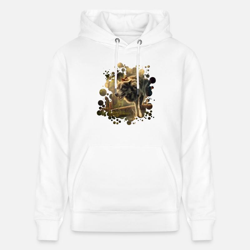 Freunde Wolf Eichhörnchen - Stanley/Stella Unisex Bio-Hoodie CRUISER  - Weiß