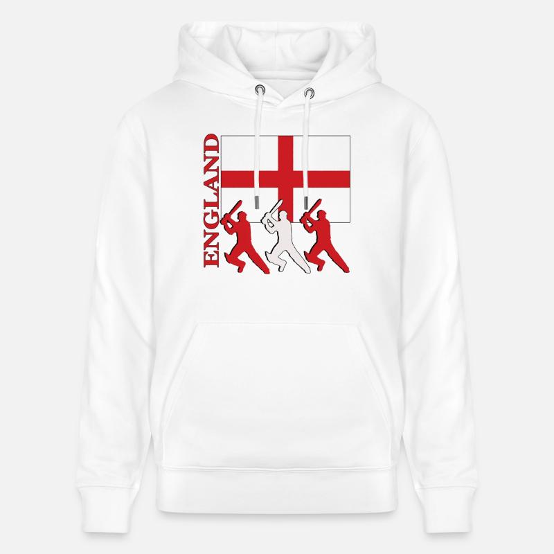 Angleterre joueurs de cricket - Sweat à capuche bio CRUISER Stanley/Stella Unisexe - blanc