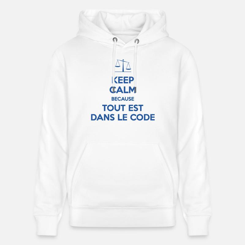 Tout est dans le code - Sweat à capuche bio CRUISER Stanley/Stella Unisexe - blanc