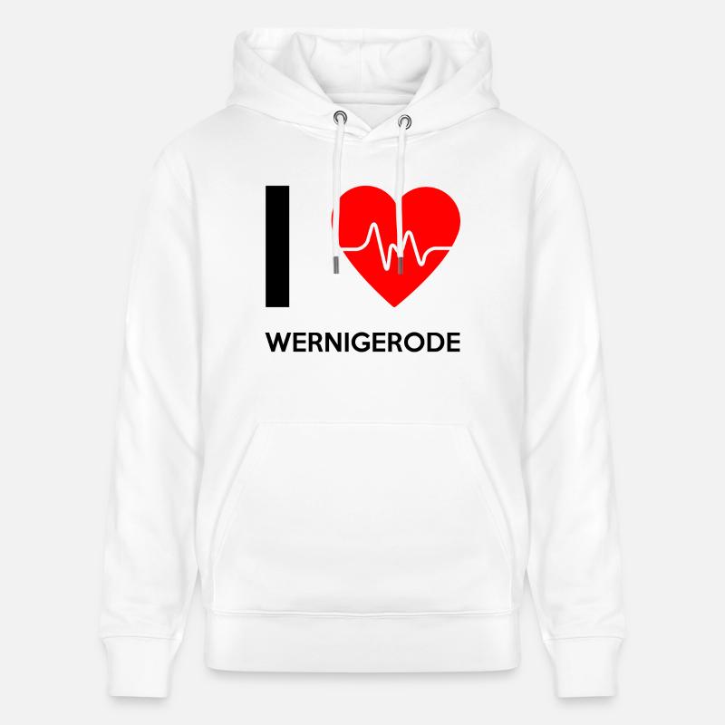 J'aime Wernigerode - I Love Wernigerode - Sweat à capuche bio CRUISER Stanley/Stella Unisexe - blanc