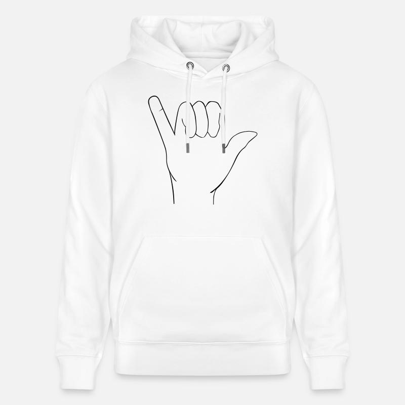 Signe à la main - Sweat à capuche bio CRUISER Stanley/Stella Unisexe - blanc