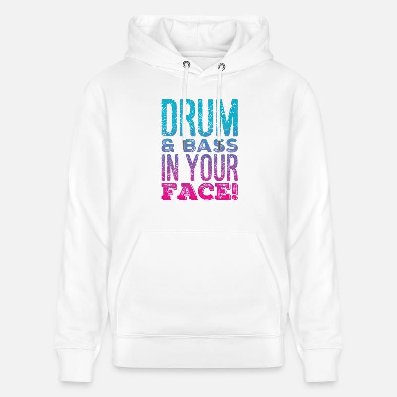 ET BASSE DRUM - Sweat à capuche bio CRUISER Stanley/Stella Unisexe - blanc