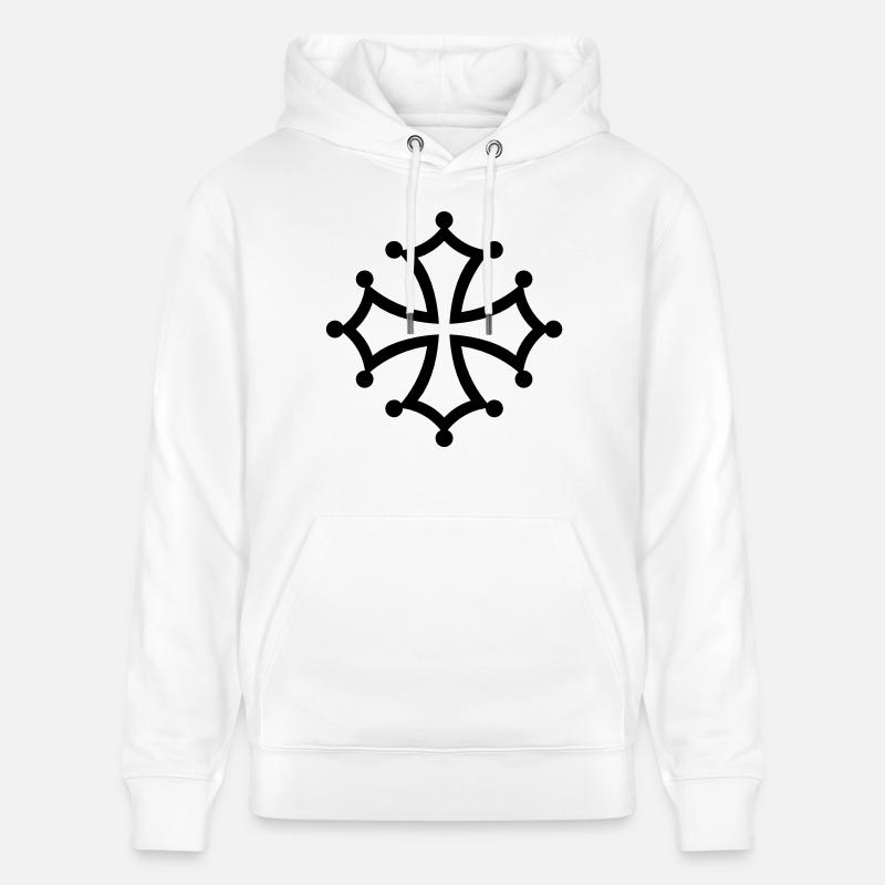 Croix occitane - Sweat à capuche bio CRUISER Stanley/Stella Unisexe - blanc