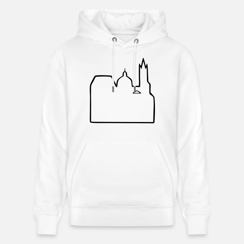 Aachen Cathédrale d'Aix - Sweat à capuche bio CRUISER Stanley/Stella Unisexe - blanc