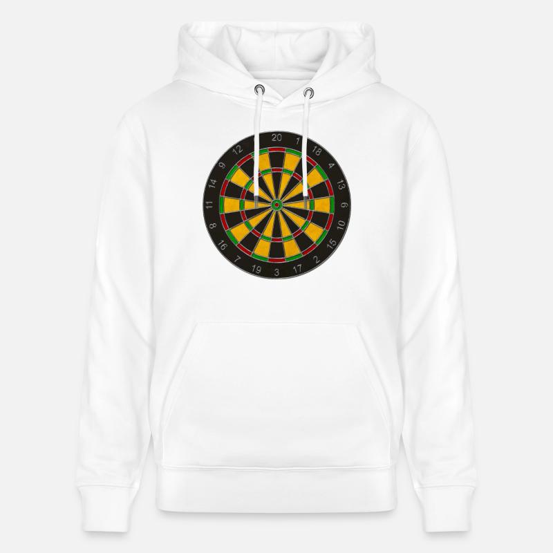 Jeu de fléchettes / cible - Sweat à capuche bio CRUISER Stanley/Stella Unisexe - blanc