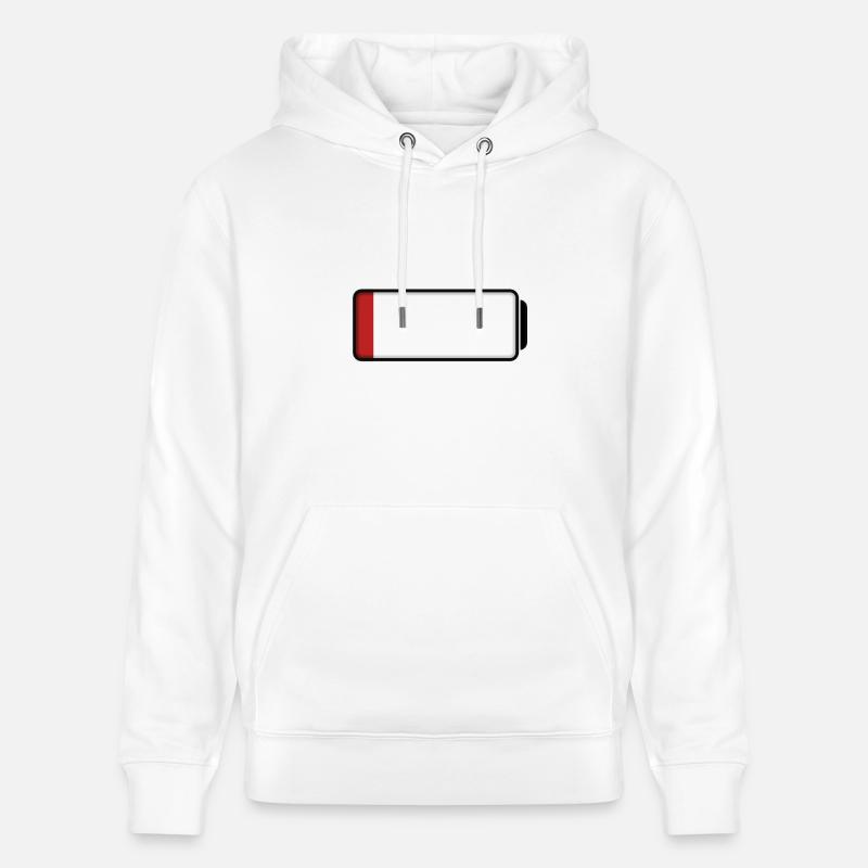 Battery (low / empty - 10%) - Stanley/Stella Unisex Bio-Hoodie CRUISER  - Weiß