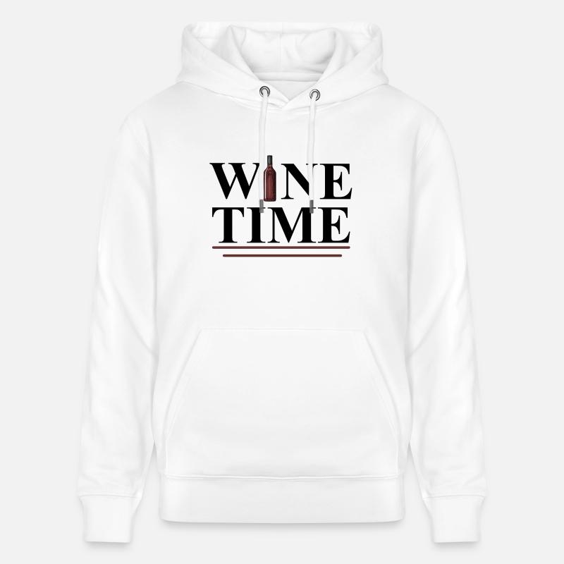 Heure du vin - Sweat à capuche bio CRUISER Stanley/Stella Unisexe - blanc