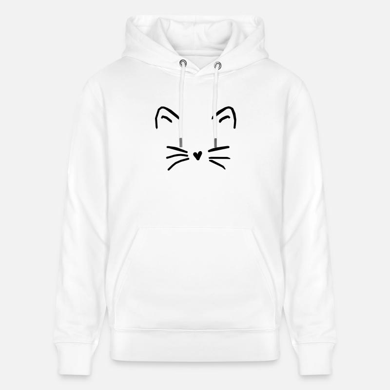 chat - Sweat à capuche bio CRUISER Stanley/Stella Unisexe - blanc