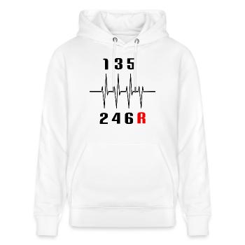 Idée cadeau de voiture Car Guy - Sweat à capuche bio CRUISER Stanley/Stella Unisexe - blanc - Devant - Alina (178cm) & Michal (187cm)