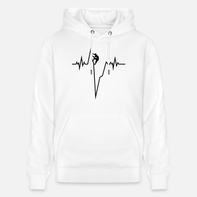Climbing Pulse - Stanley/Stella Unisex Bio-Hoodie CRUISER  - Weiß