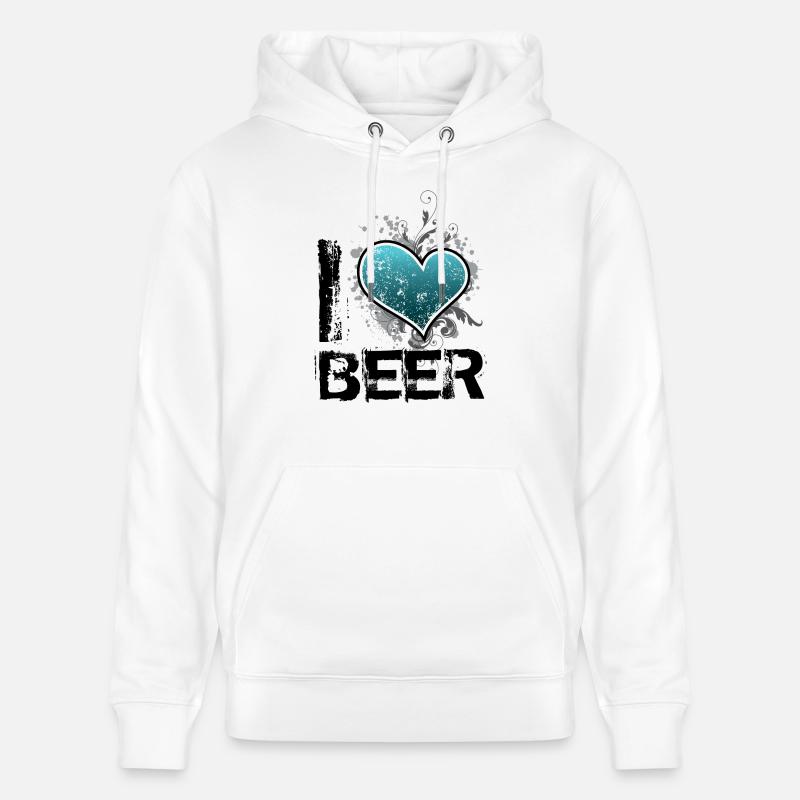 j'aime la bière de - Sweat à capuche bio CRUISER Stanley/Stella Unisexe - blanc