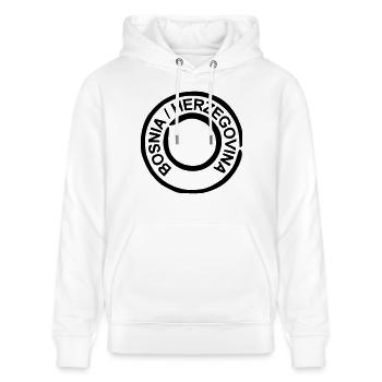Bosnia and Herzegovina - Bosnien und Herzegowina - Stanley/Stella Unisex Bio-Hoodie CRUISER  - Weiß - Vorne - Alina (178cm) & Michal (187cm)