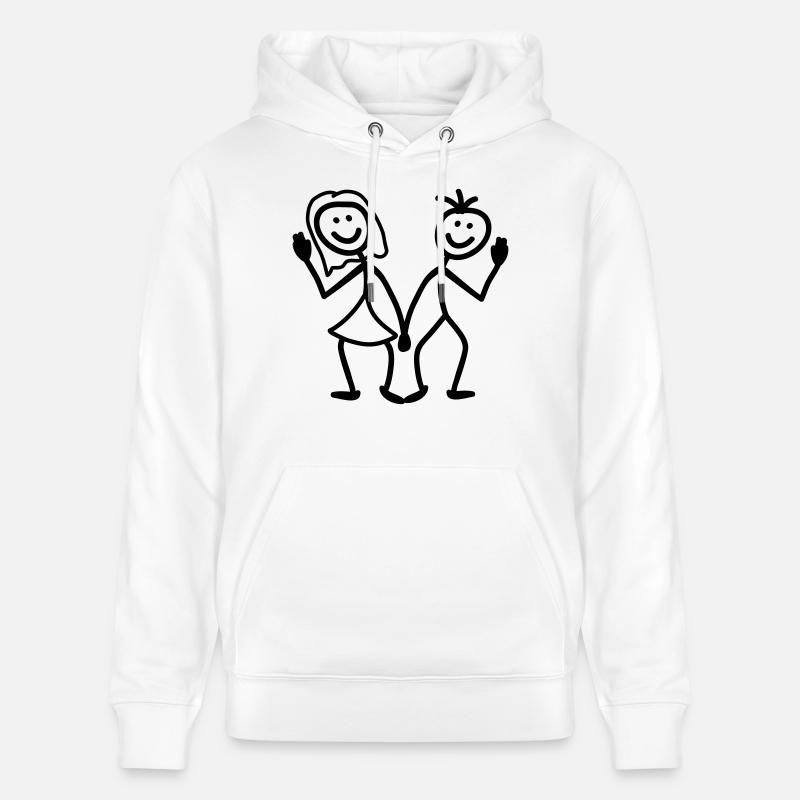 Friendly Couple - Sweat à capuche bio CRUISER Stanley/Stella Unisexe - blanc