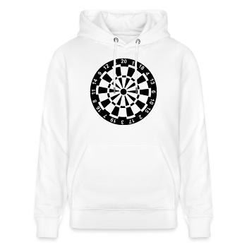 Darts - Stanley/Stella Unisex Bio-Hoodie CRUISER  - Weiß - Vorne - Alina (178cm) & Michal (187cm)