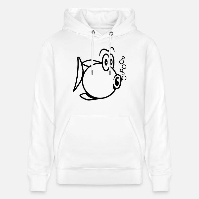 heureux Puffer drôle - Sweat à capuche bio CRUISER Stanley/Stella Unisexe - blanc