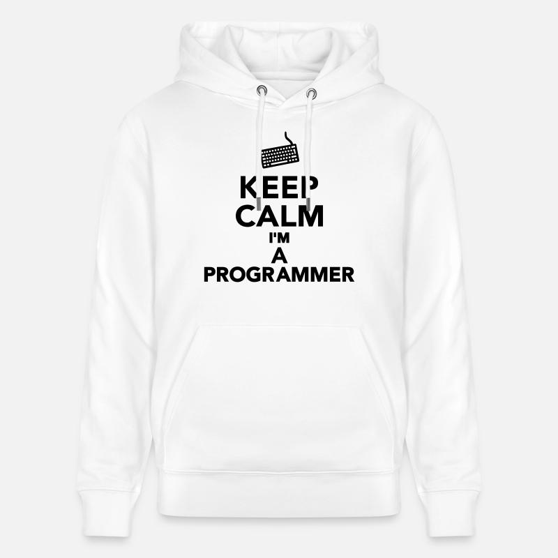 Keep calm I'm a Programmer - Stanley/Stella CRUISER Unisex Organic Hoodie - white