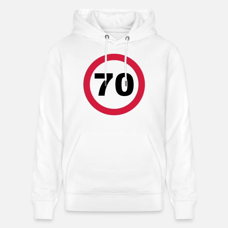 70 Anniversaire - Sweat à capuche bio CRUISER Stanley/Stella Unisexe - blanc