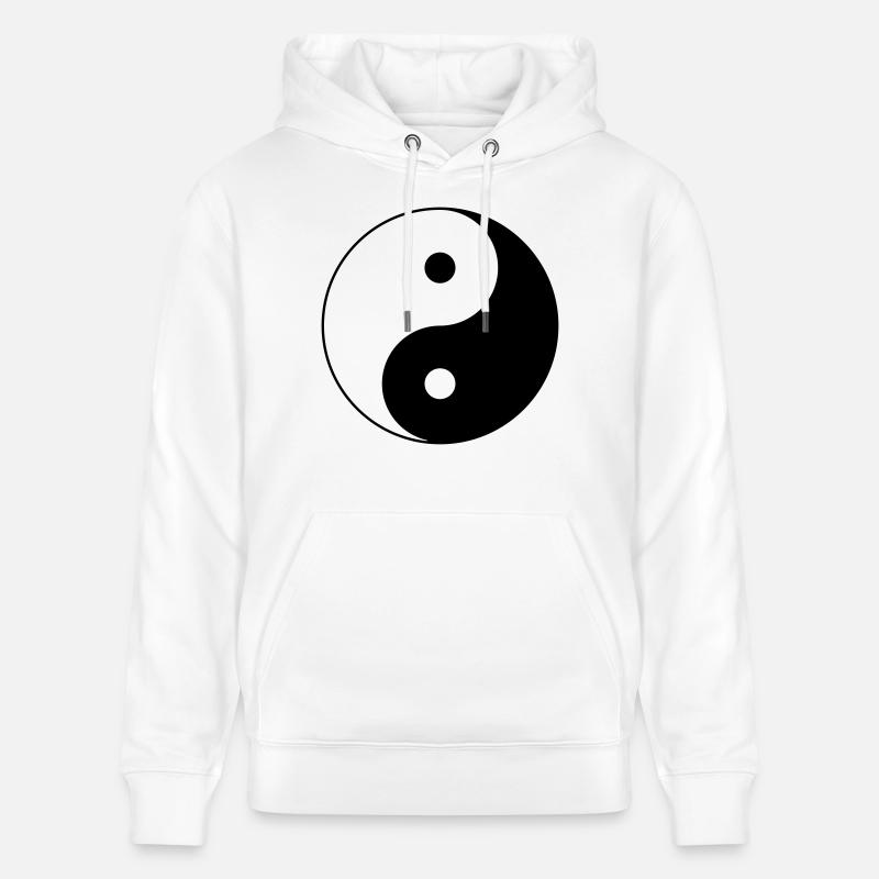 Yin Yang Symbol (Vector) - Sweat à capuche bio CRUISER Stanley/Stella Unisexe - blanc