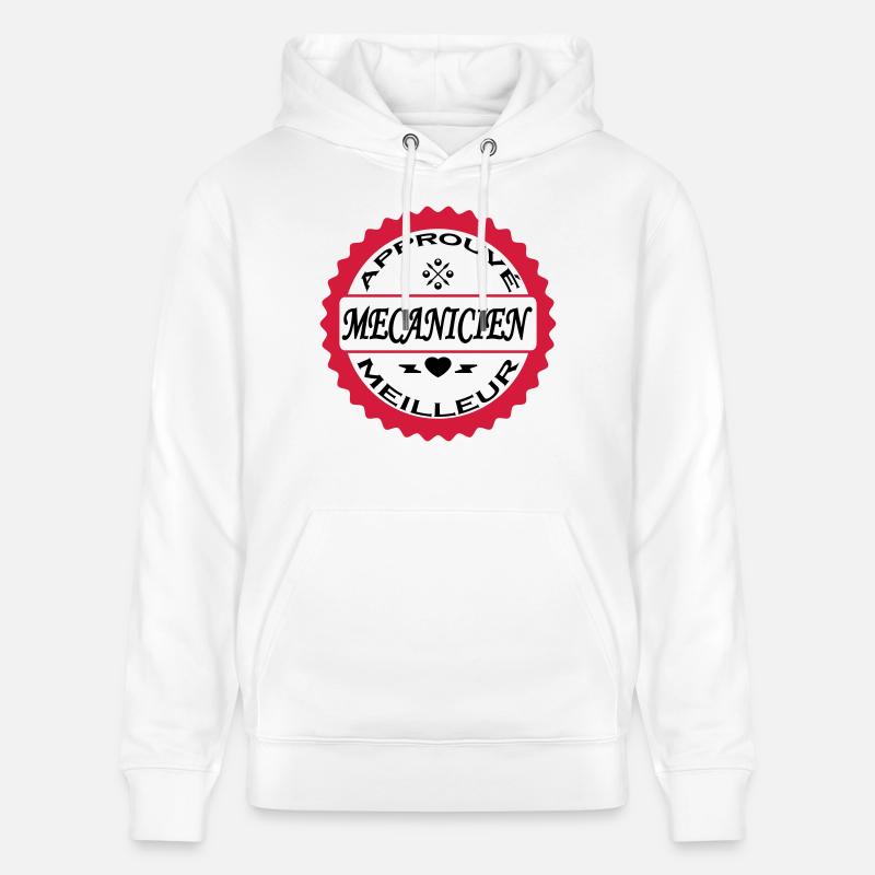 Approuvé meilleur mecanicien - Sweat à capuche bio CRUISER Stanley/Stella Unisexe - blanc