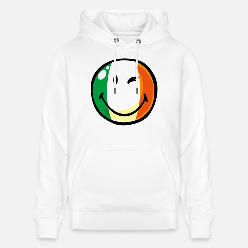 Smiley Flag Ireland - Sweat à capuche bio CRUISER Stanley/Stella Unisexe - blanc