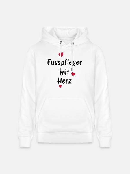 Fusspfleger mit Herz - Stanley/Stella Unisex Bio-Hoodie CRUISER - Weiß