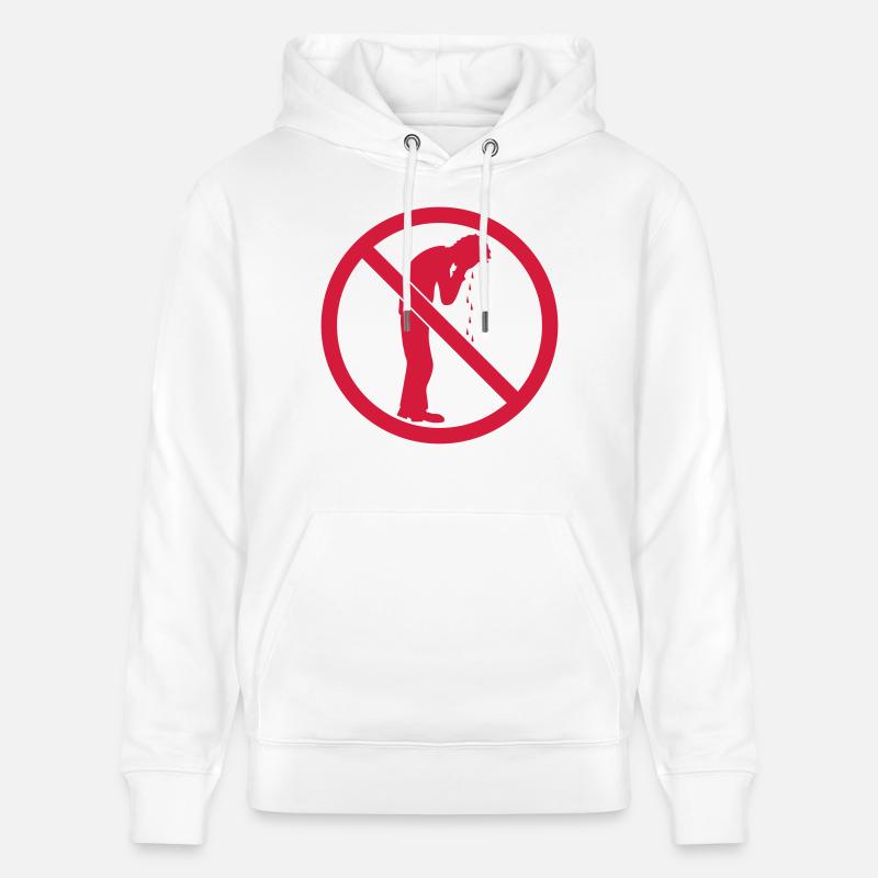 Signe criant interdit - Sweat à capuche bio CRUISER Stanley/Stella Unisexe - blanc