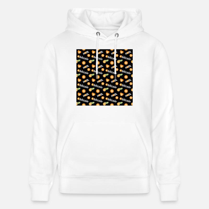 Bitcoin-Muster - Krypto - Kryptowährung - BTC - Stanley/Stella Unisex Bio-Hoodie CRUISER  - Weiß