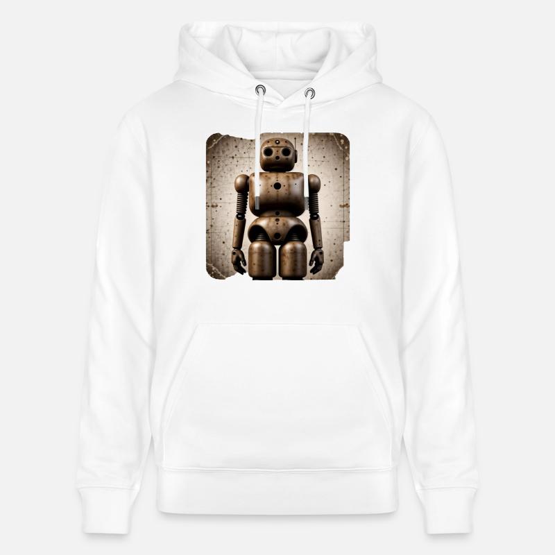 Robot - Sweat à capuche bio CRUISER Stanley/Stella Unisexe - blanc