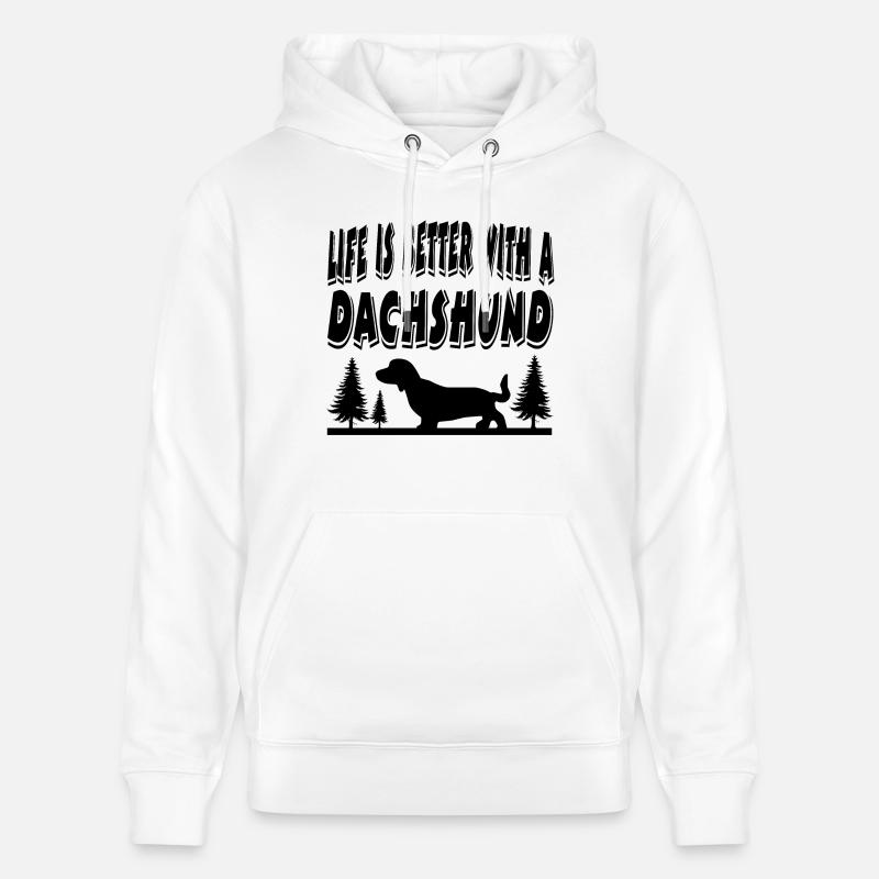 Teckel - Sweat à capuche bio CRUISER Stanley/Stella Unisexe - blanc