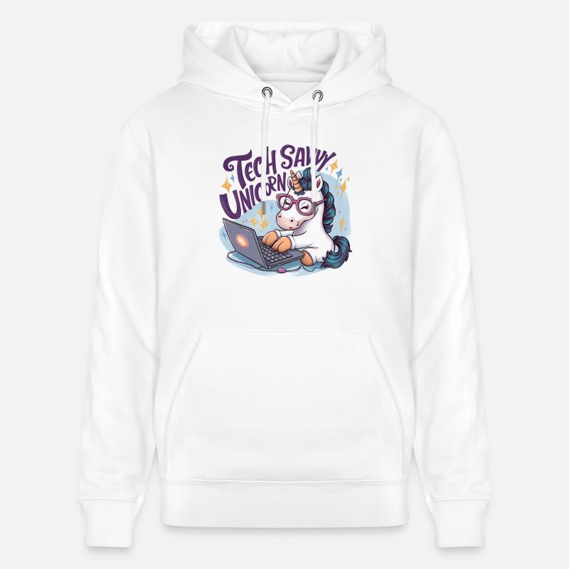 TECHNISCH VERSIERTES EINHORN - Stanley/Stella Unisex Bio-Hoodie CRUISER  - Weiß