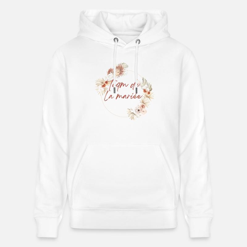 Brautteam Krone Boho Blumen - Stanley/Stella Unisex Bio-Hoodie CRUISER - Weiß