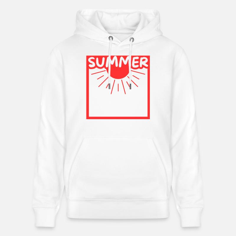 Soleil d'été dans un cadre - Sweat à capuche bio CRUISER Stanley/Stella Unisexe - blanc