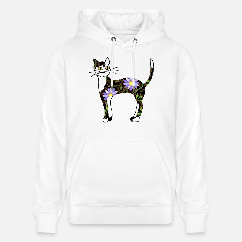 Chat - Sweat à capuche bio CRUISER Stanley/Stella Unisexe - blanc