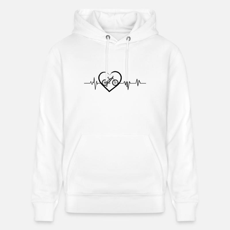 battement de cœur vélo - Sweat à capuche bio CRUISER Stanley/Stella Unisexe - blanc